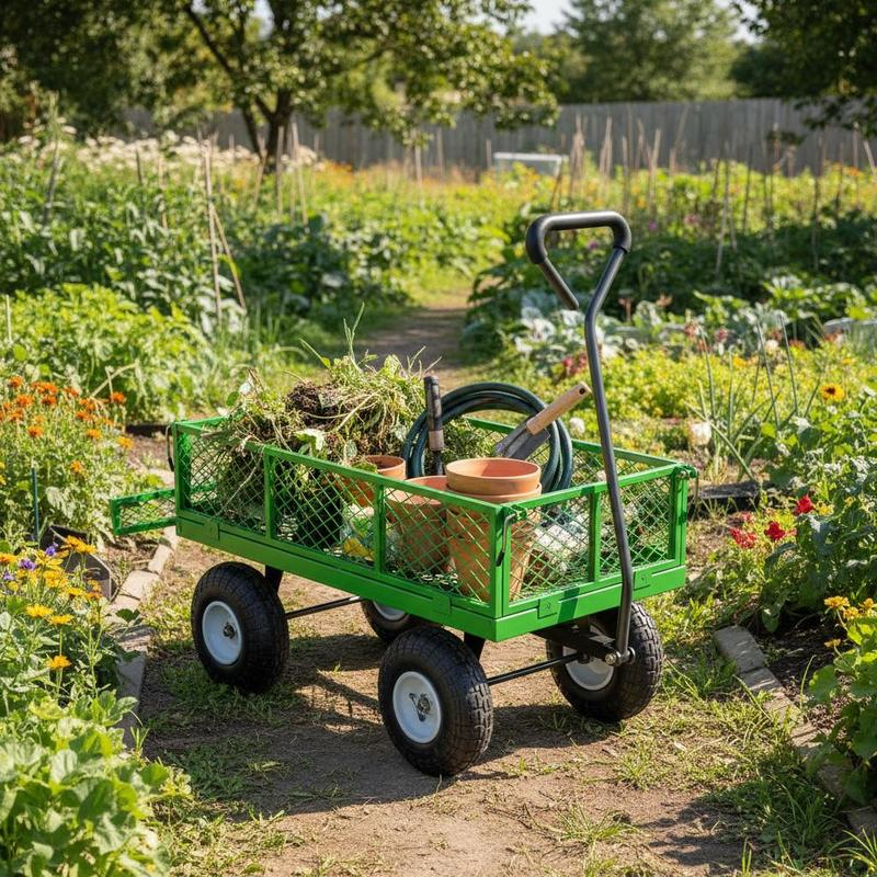 Heavy Equipment Handling - Steel Garden Cart 680 Lbs For