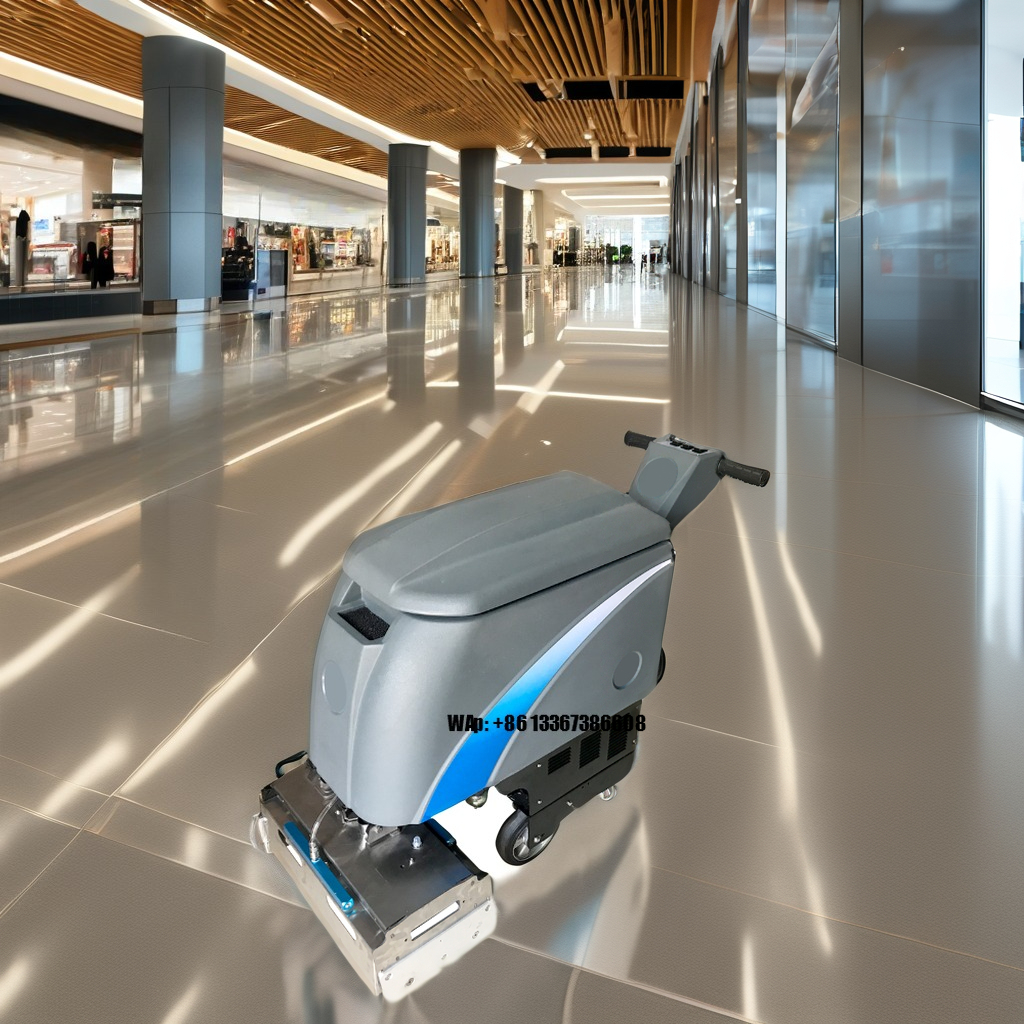 Industrial Floor Scrubber - Electric Mini Autonomous Industrial Cleaning Machine