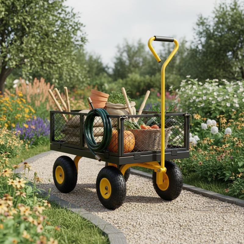 Heavy Equipment Handling - Steel Garden Cart 900 Lbs For