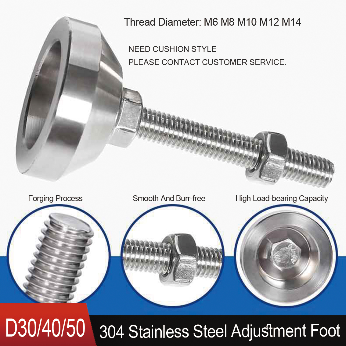 Heavy Equipment Supplies - 304 Stainless Steel Heavy-Duty Foot Cup