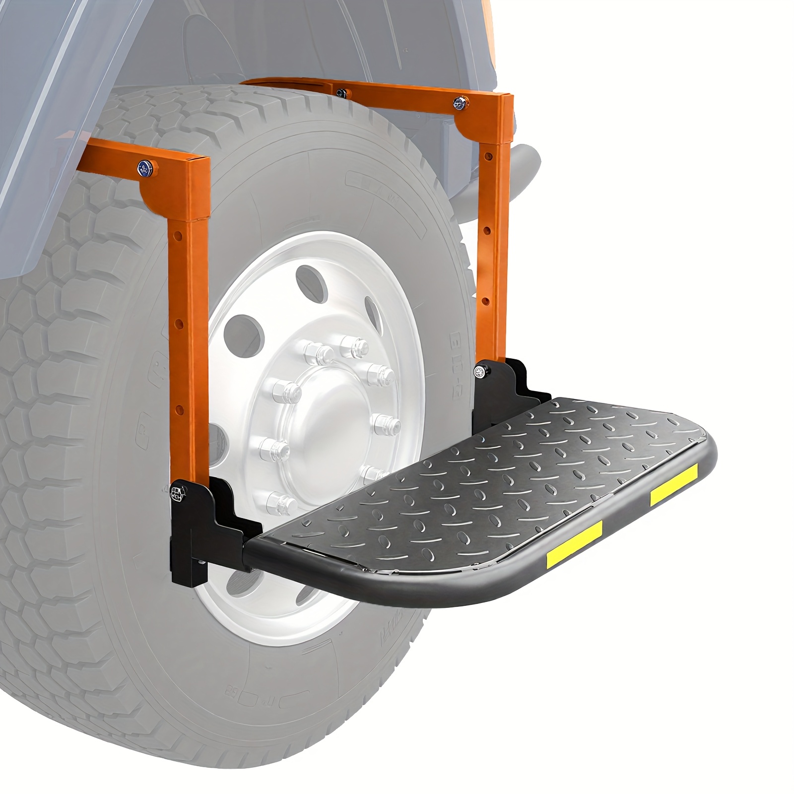 Heavy Equipment Unit - Collapsible Orange Wheel Chocks Designed for