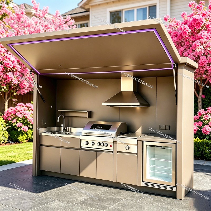 Heavy Equipment Kitchen - All-Weather Outdoor Kitchen Unit Complete with