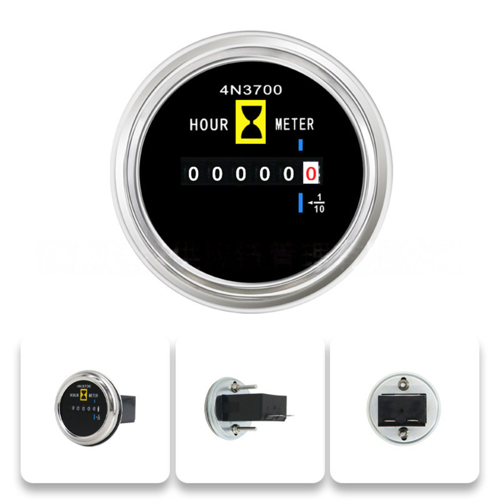 Heavy Equipment For Construction - Timer Operating Hours Meter 4N3700 52MM