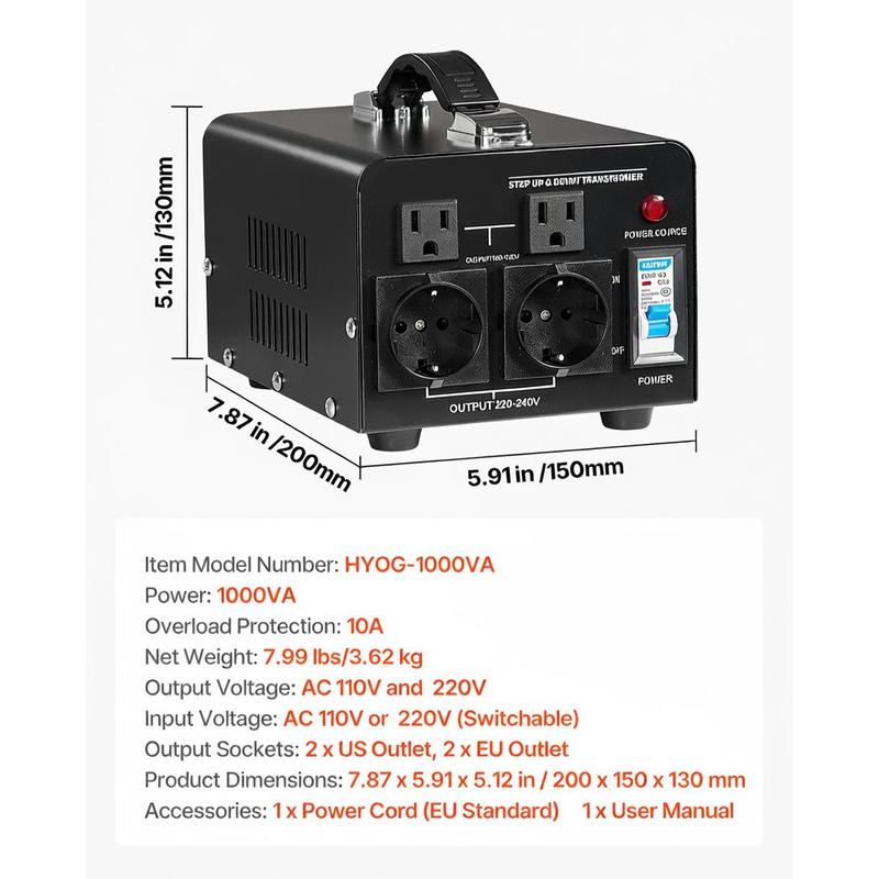 Power Voltage Changer 1000VA F - огляд і ціна Heavy Equipment Kitchen
