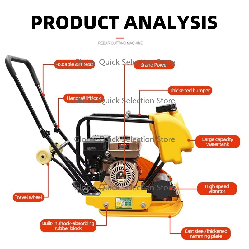 6.5HP Diesel Plate Compactor,  - огляд і ціна Plate Compactor Vibrator