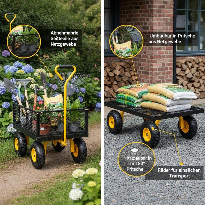 Steel Garden Cart 900 Lbs For  - огляд і ціна Heavy Equipment Handling