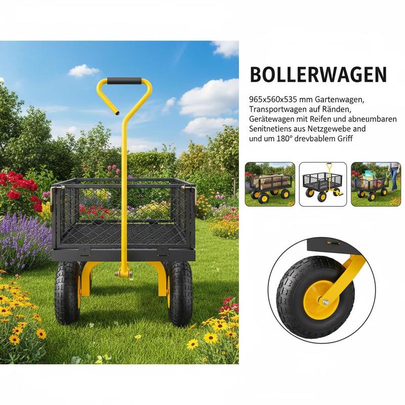 Steel Garden Cart 900 Lbs For  - огляд і ціна Heavy Equipment Handling