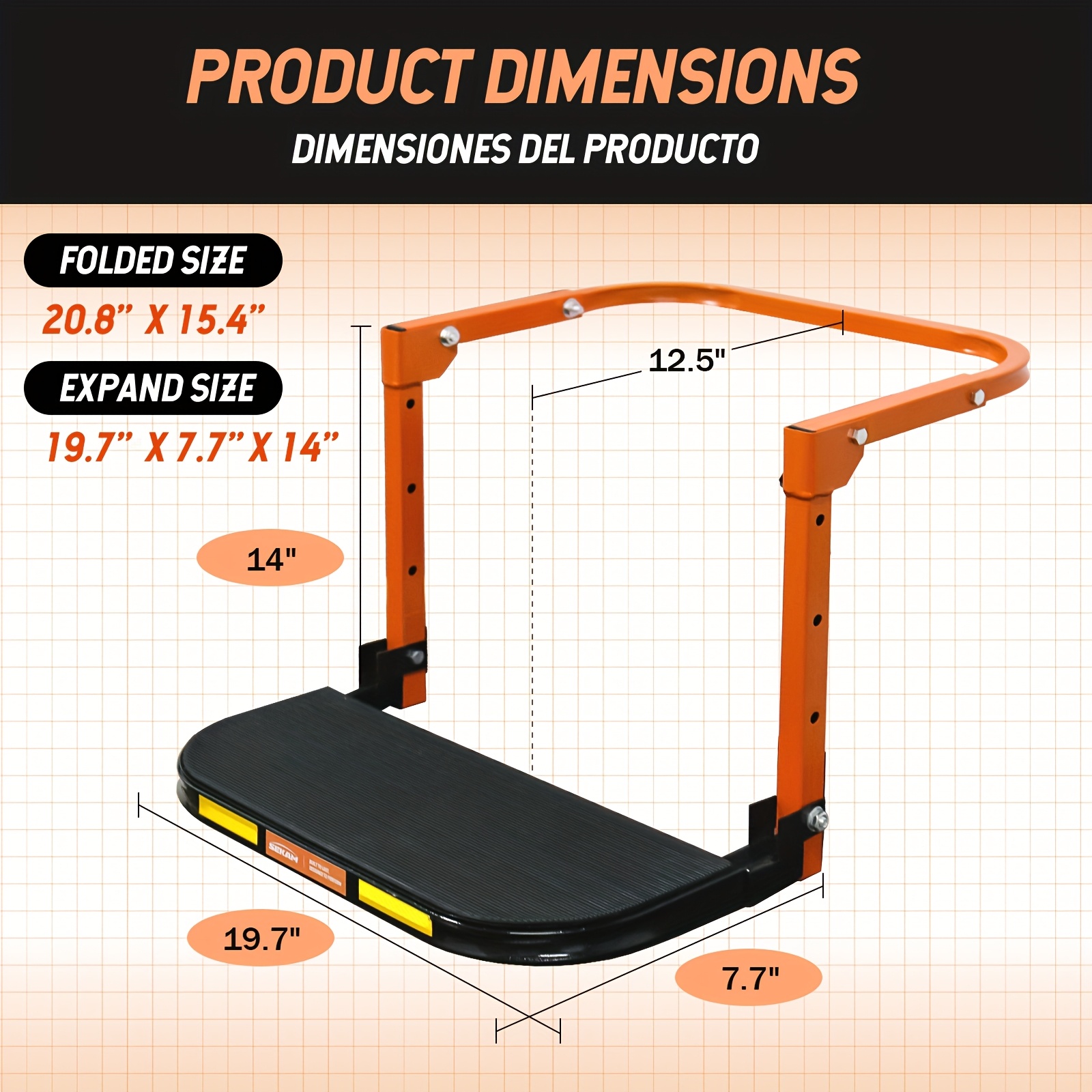 Collapsible Orange Wheel Chock - огляд і ціна Heavy Equipment Unit