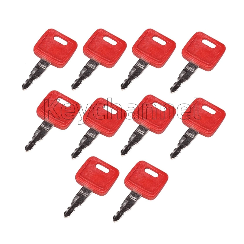 keychannel 10pcs/lot Red Heavy - огляд і ціна Heavy Equipment Key Set