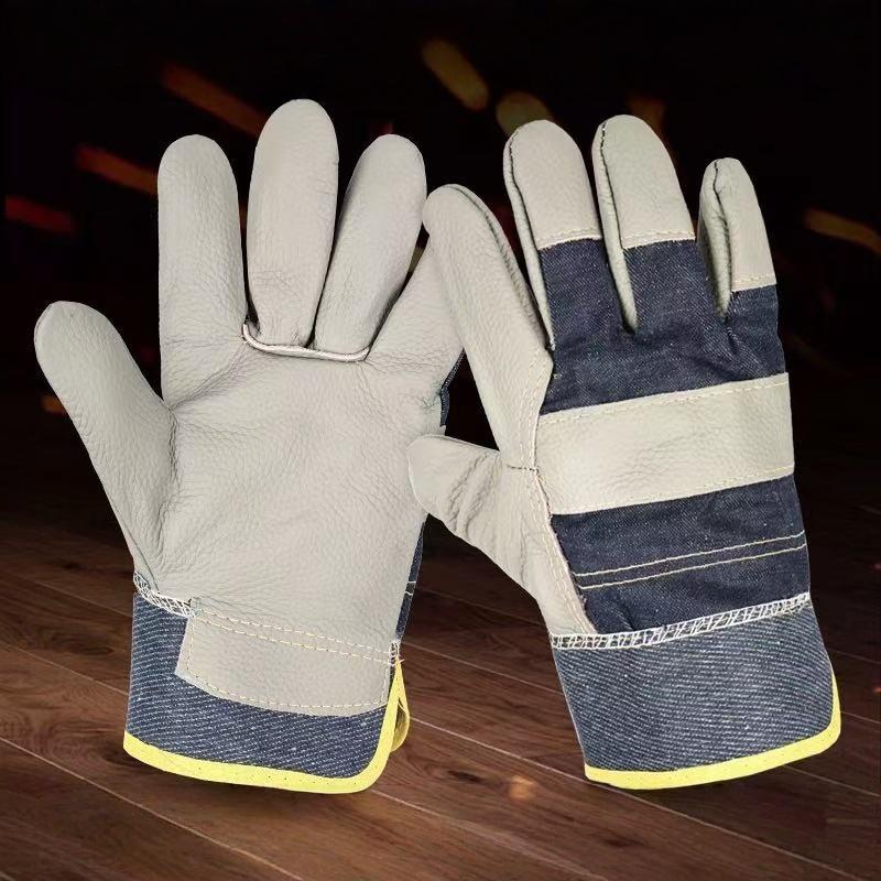 1 Pair Cowhide Denim Gloves Th - огляд і ціна Heavy Equipment Working
